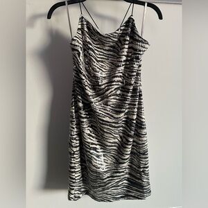 AX Paris Sequin Zebra Print Mini Dress
